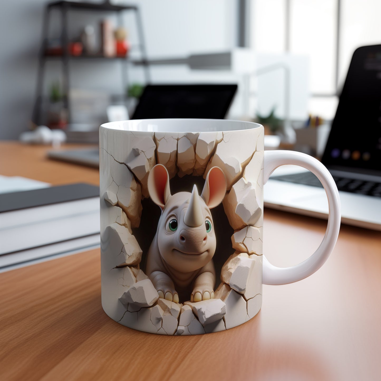 Hrnek se sloníkem 3D efektem