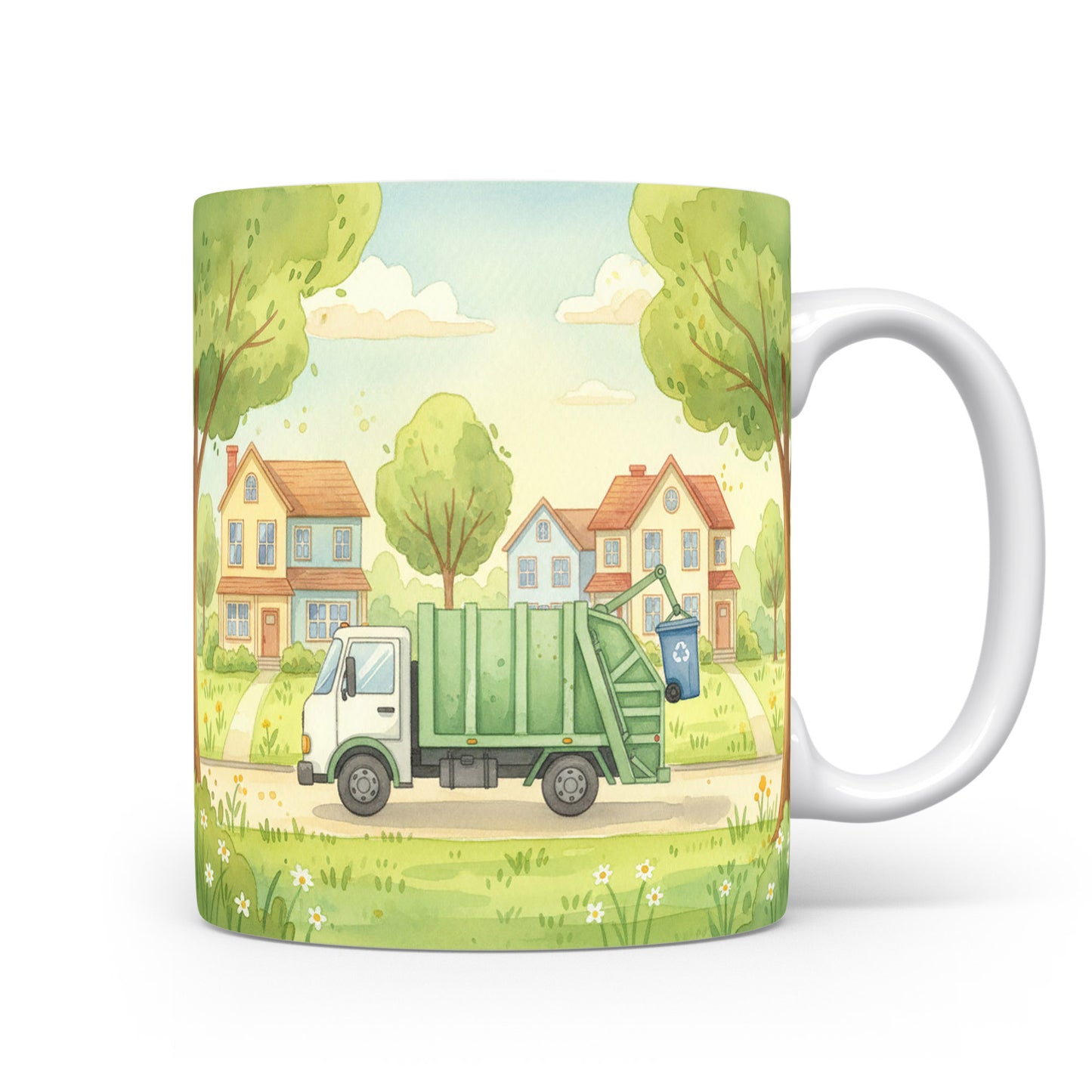 Hrnek s popelářským vozem