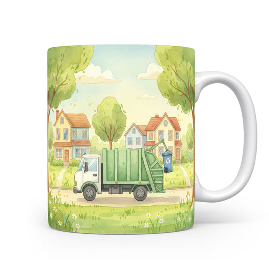 Hrnek s popelářským vozem