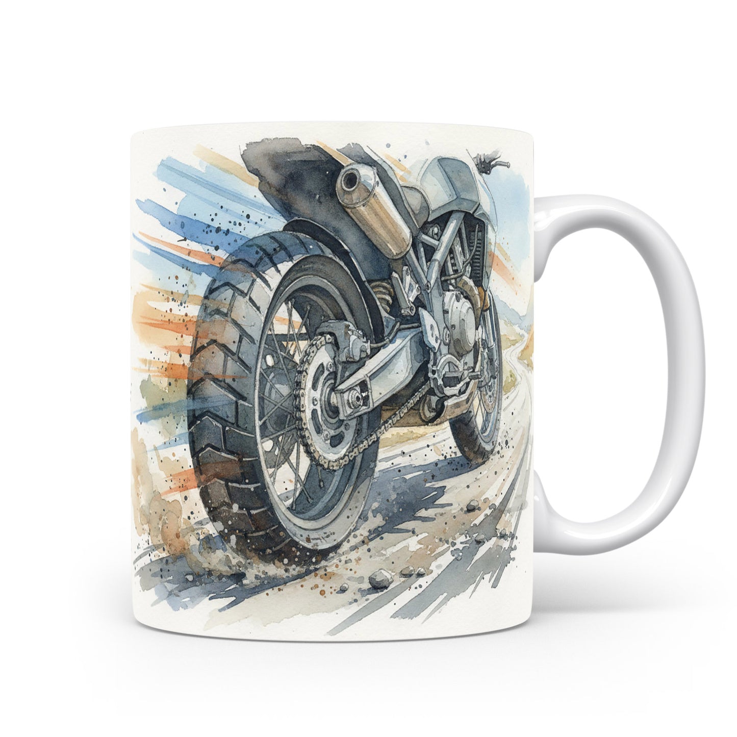 Motorka na šotolinové cestě