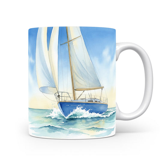 Hrnek s plachetnicí v oceánském vánku