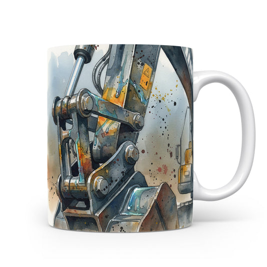 Hrnek s akvarelovým bagrem