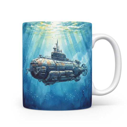 Hrnek s ponorkou pod hladinou