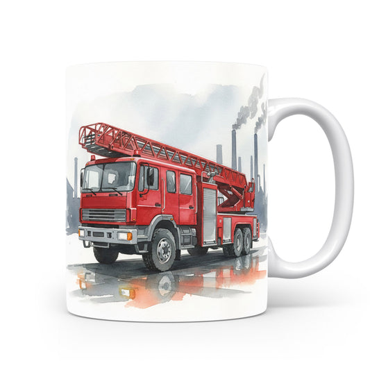 Hasičský vůz v průmyslovém prostředí