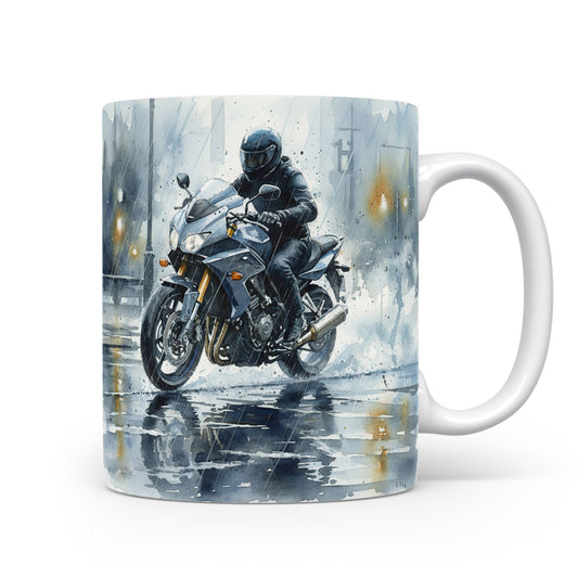 Motorka v ulicích, akvarelový motiv