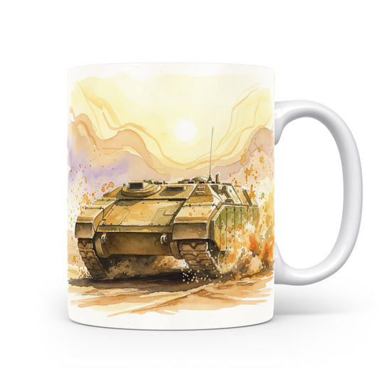 Hrnek s pásovým obrněncem v poušti