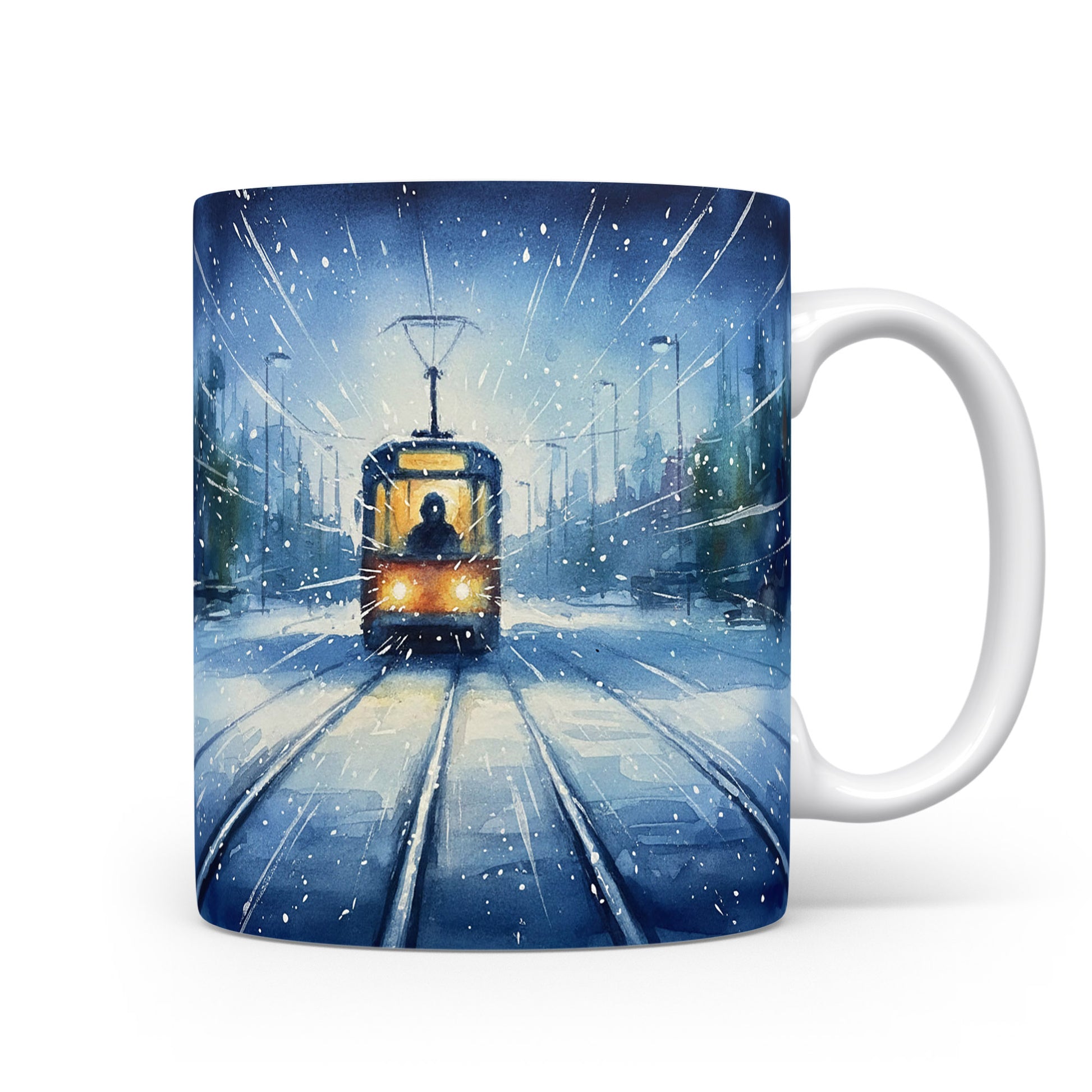 Tramvaj v zimní krajině