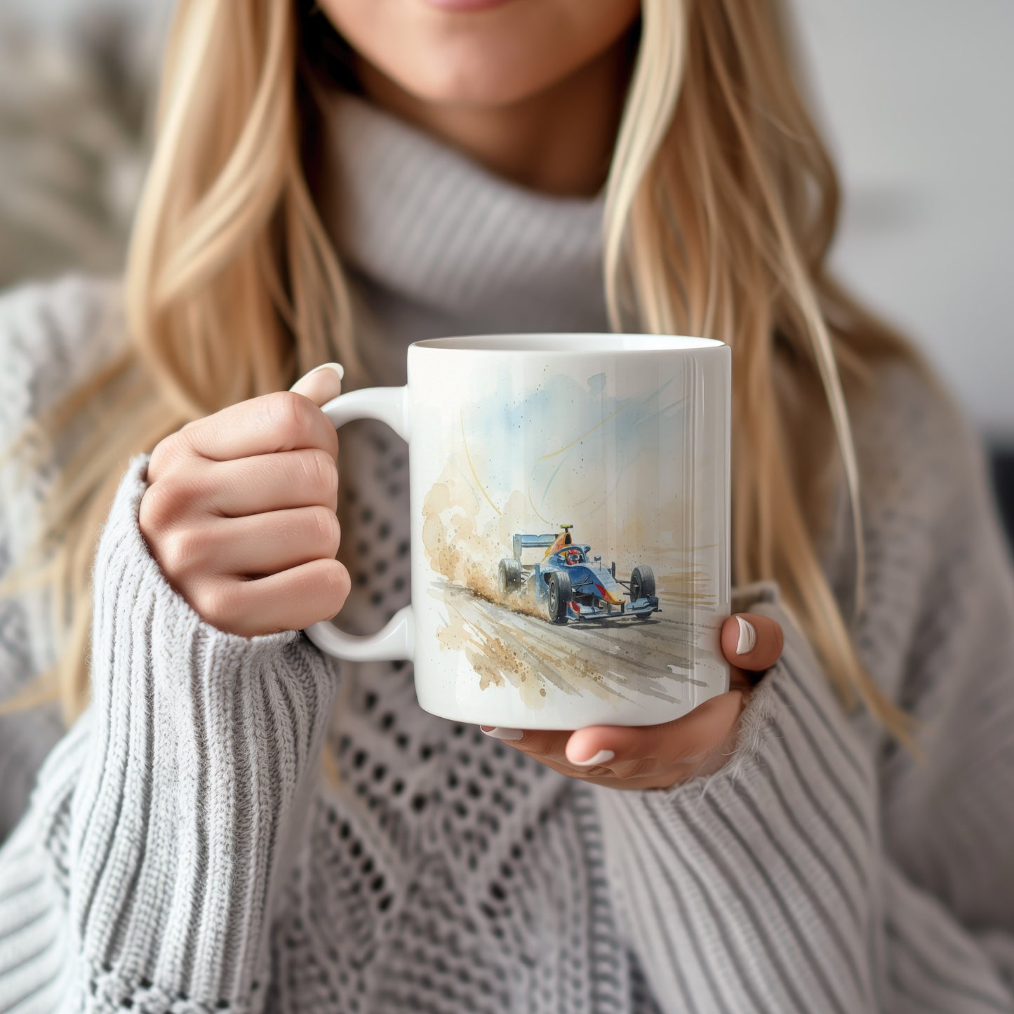 Hrnek s formulí na prašné dráze