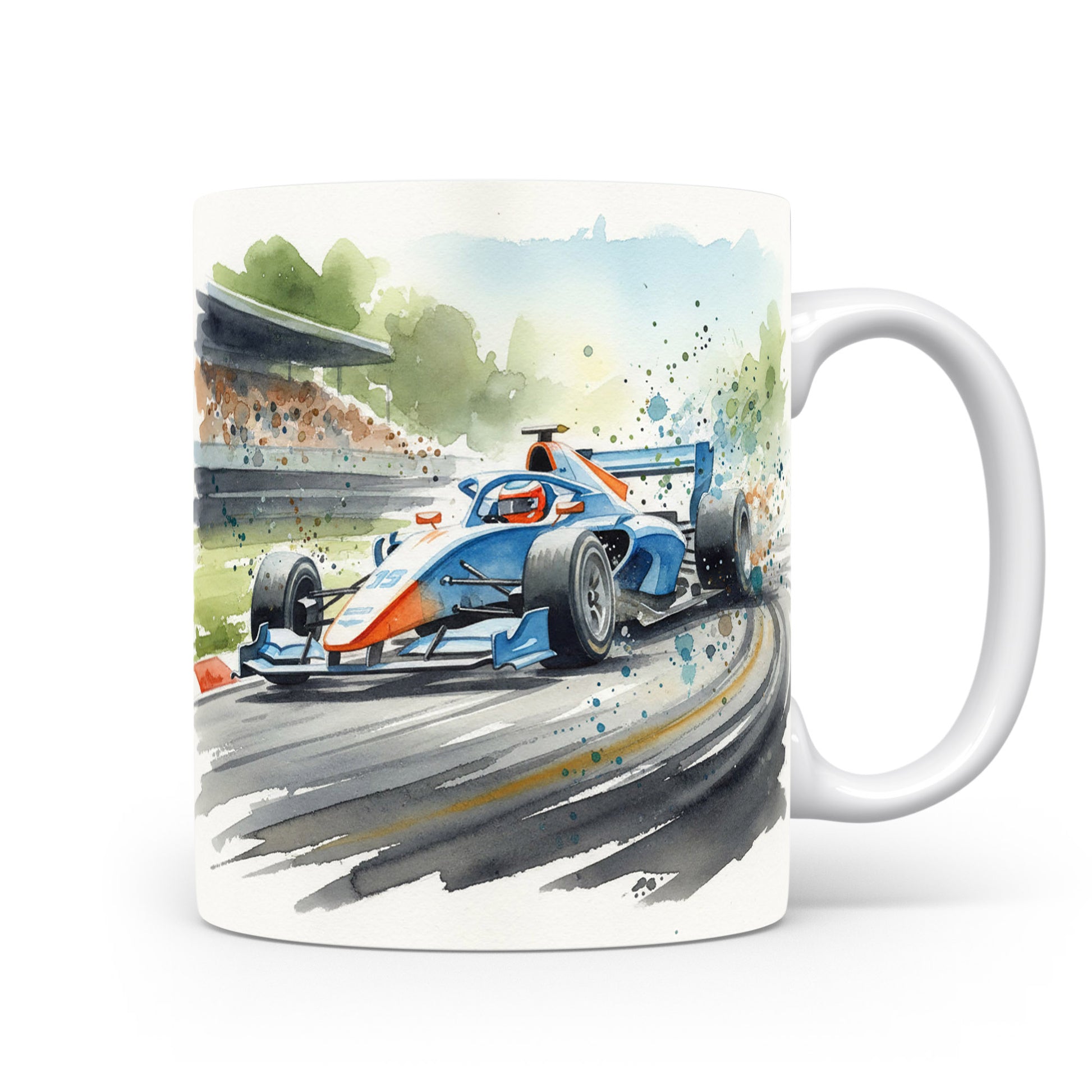 Hrnek s formulí v zatáčce