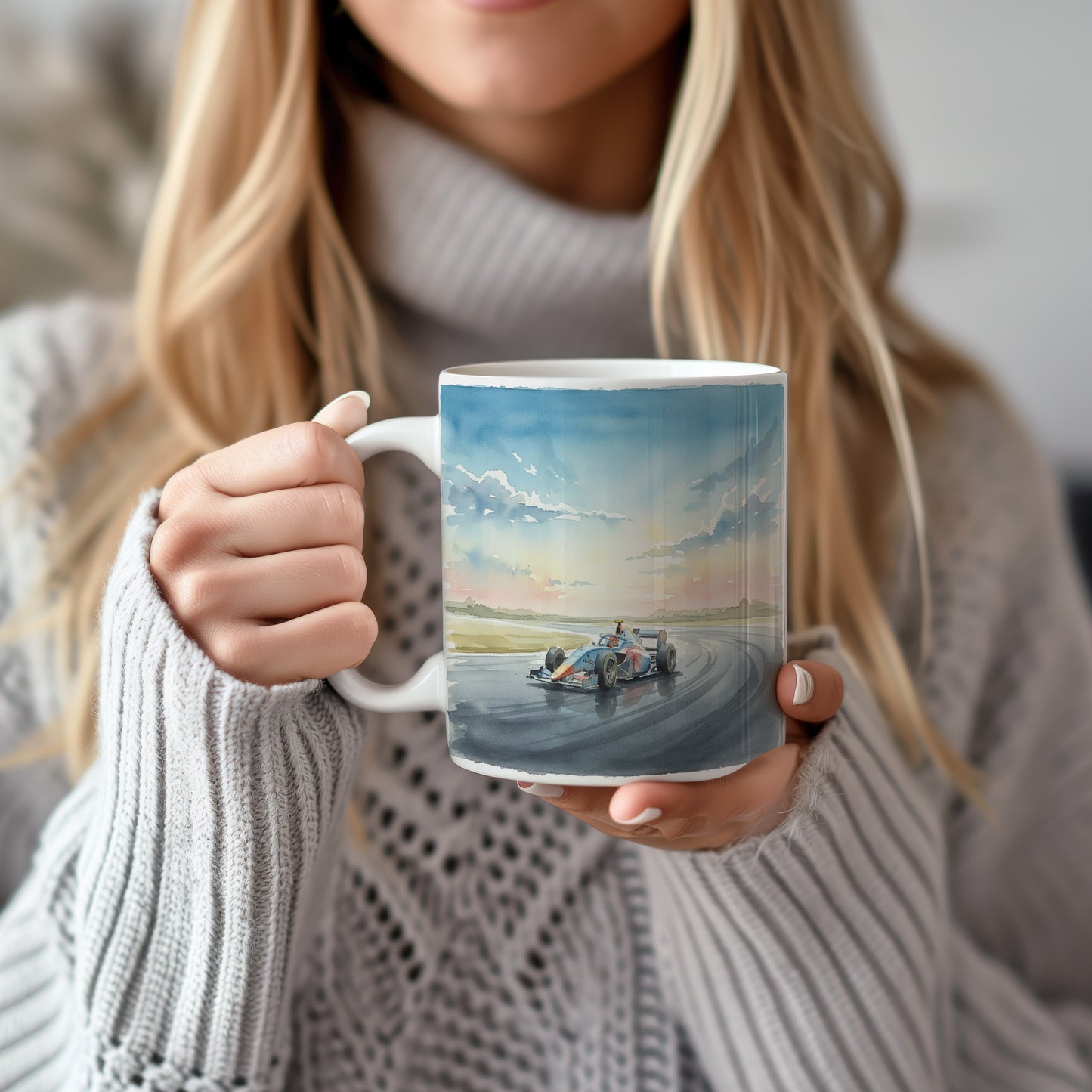 Hrnek s formulí na okruhu