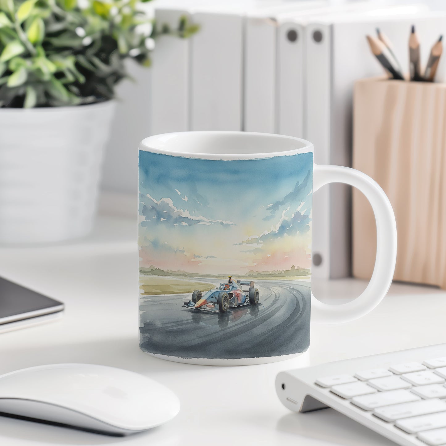 Hrnek s formulí na okruhu