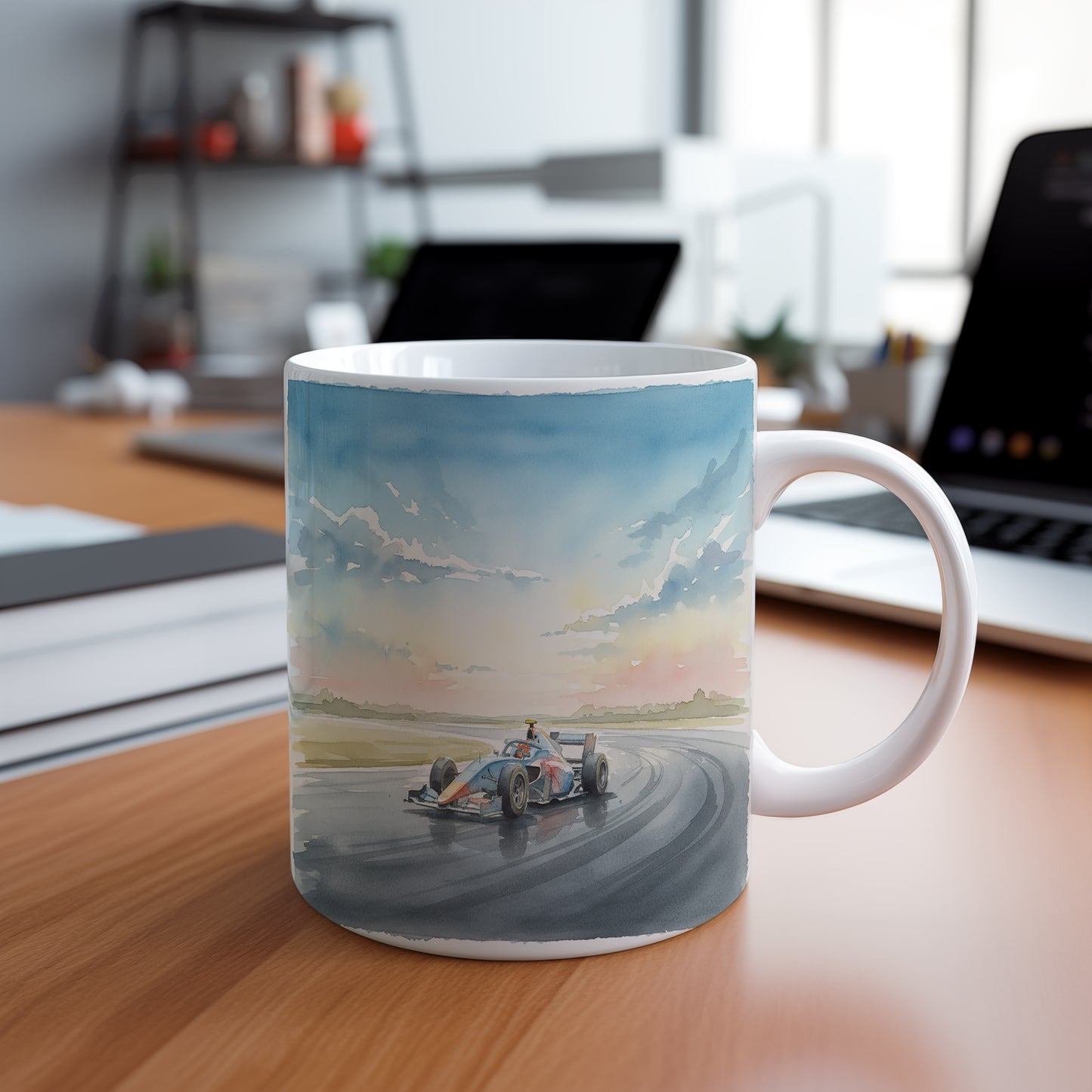 Hrnek s formulí na okruhu