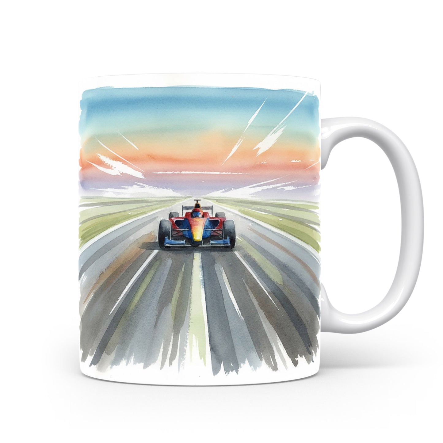 Hrnek s akvarelovou formulí za úsvitu