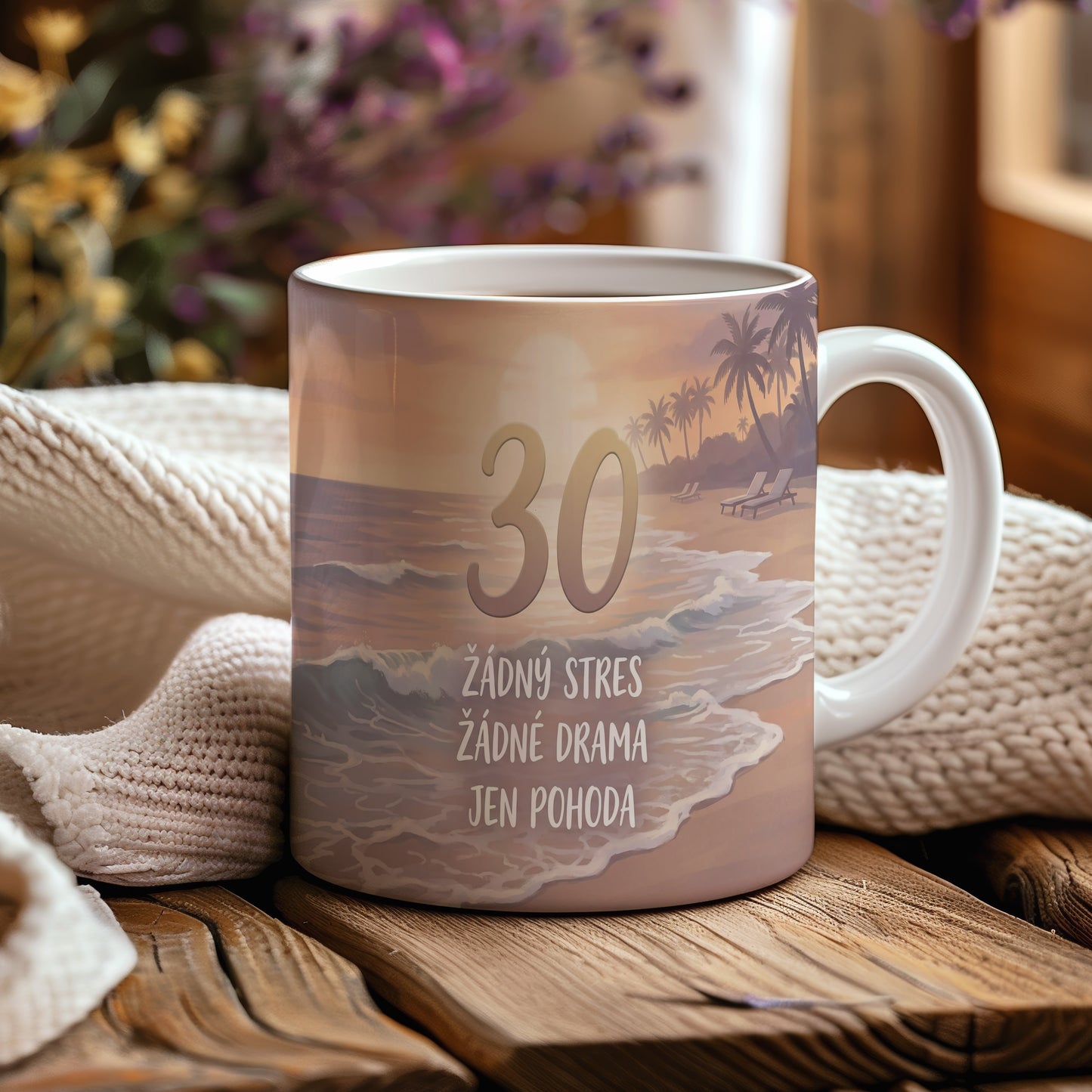 Narozeninový hrnek 30 let – ŽÁDNÝ STRES ŽÁDNÉ DRAMA JEN POHODA