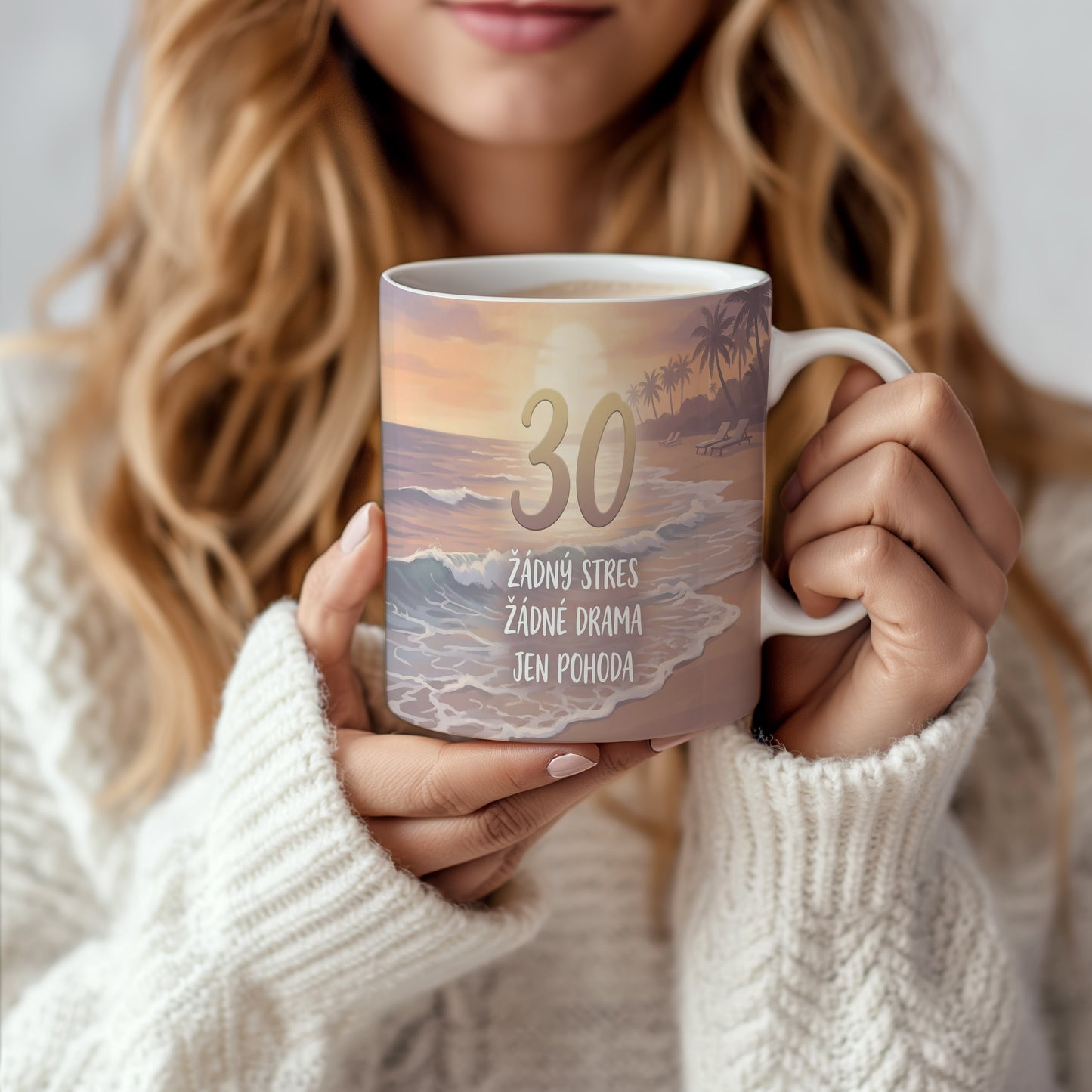 Narozeninový hrnek 30 let – ŽÁDNÝ STRES ŽÁDNÉ DRAMA JEN POHODA