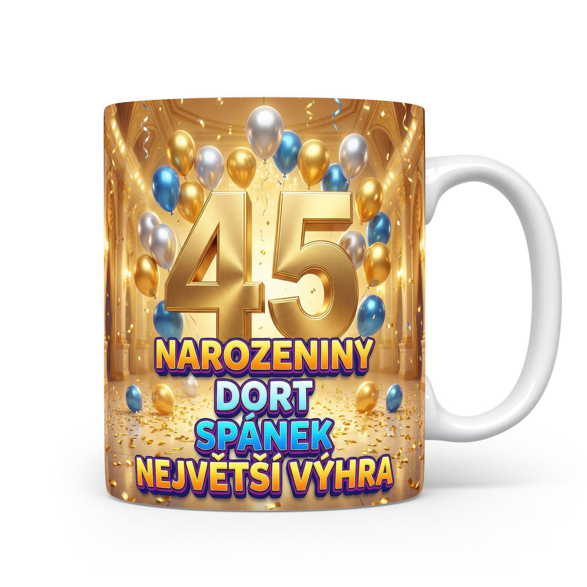 Narozeninový hrnek s číslem 45