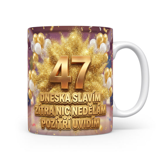 Narozeninový hrnek s číslem 47