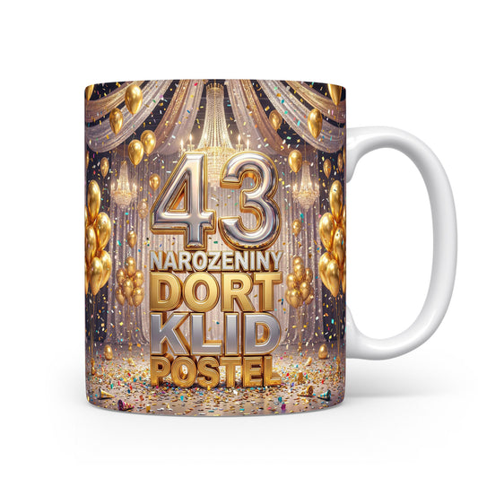 Narozeninový hrnek s číslem 43