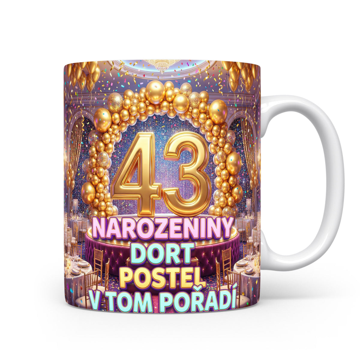 Narozeninový hrnek s číslem 43