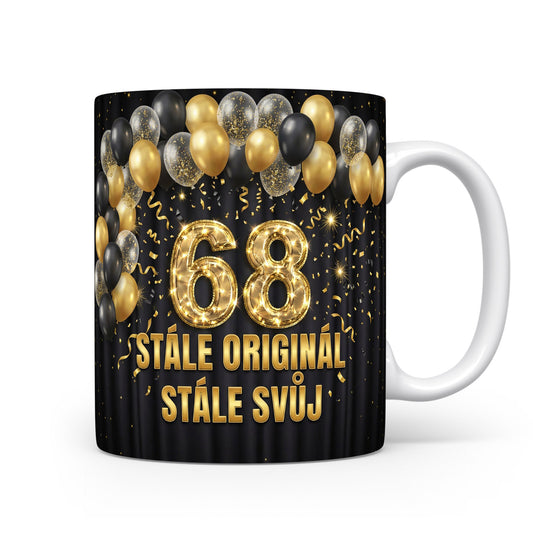 Narozeninový hrnek s číslem 68