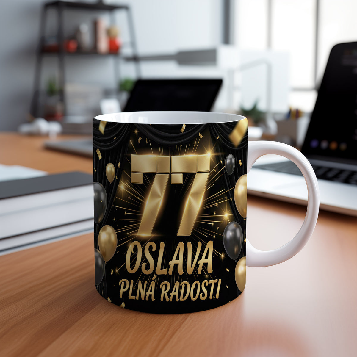 Narozeninový hrnek 77 let – OSLAVA PLNÁ RADOSTI!