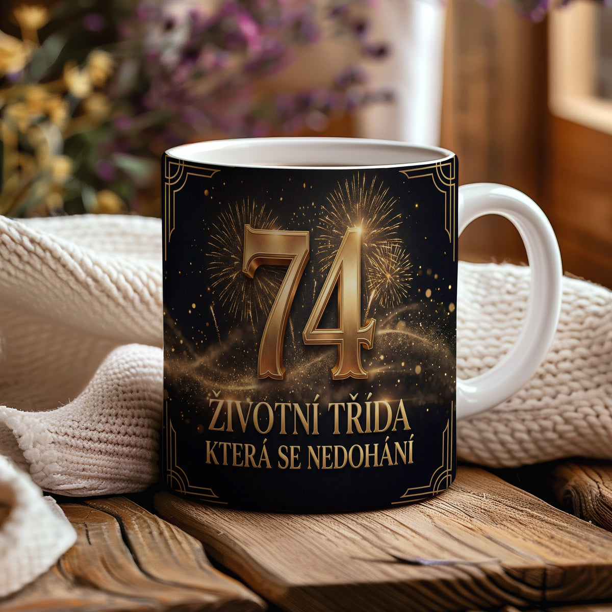 Narozeninový hrnek 74 let – ŽIVOTNÍ TŘÍDA, KTERÁ SE NEDOHÁNÍ