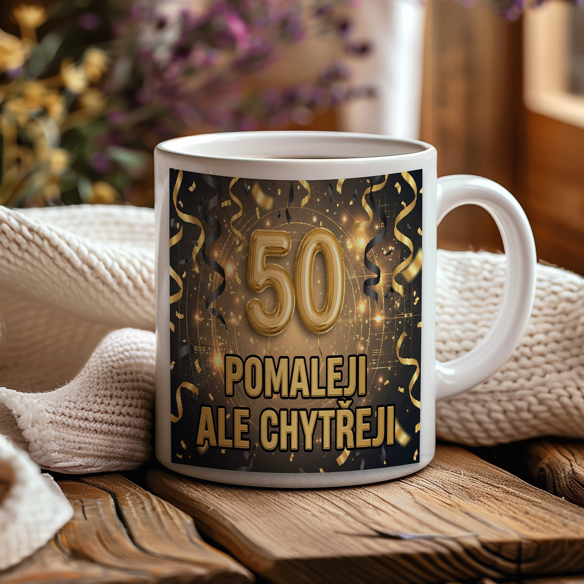 Narozeninový hrnek 50 let – POMALEJI ALE CHYTŘEJI