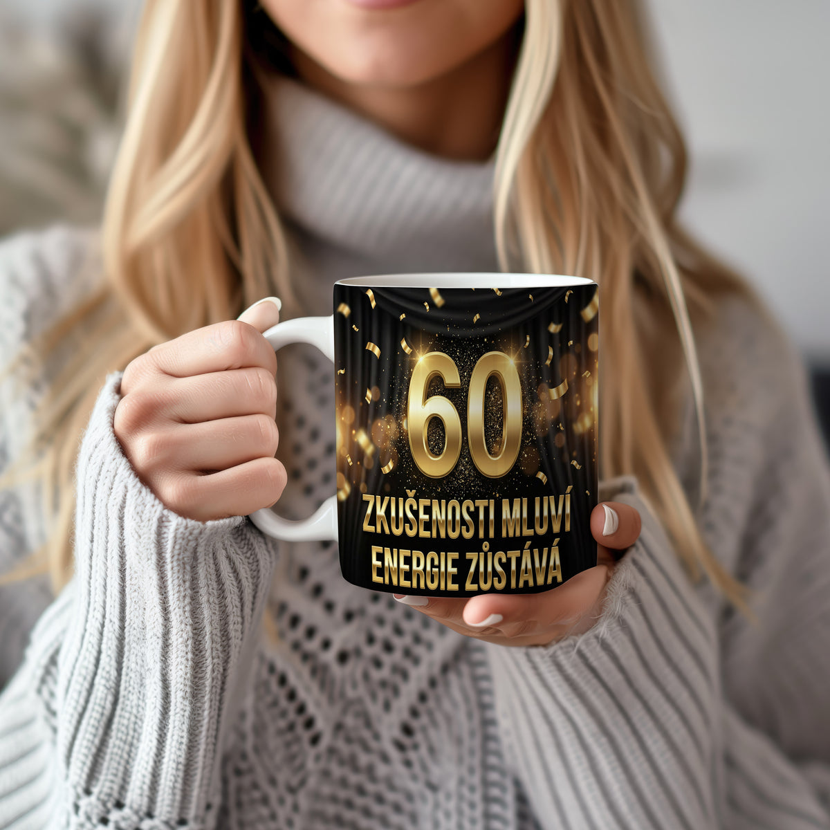 Narozeninový hrnek 60 let – ZKUŠENOSTI MLUVÍ, ENERGIE ZŮSTÁVÁ