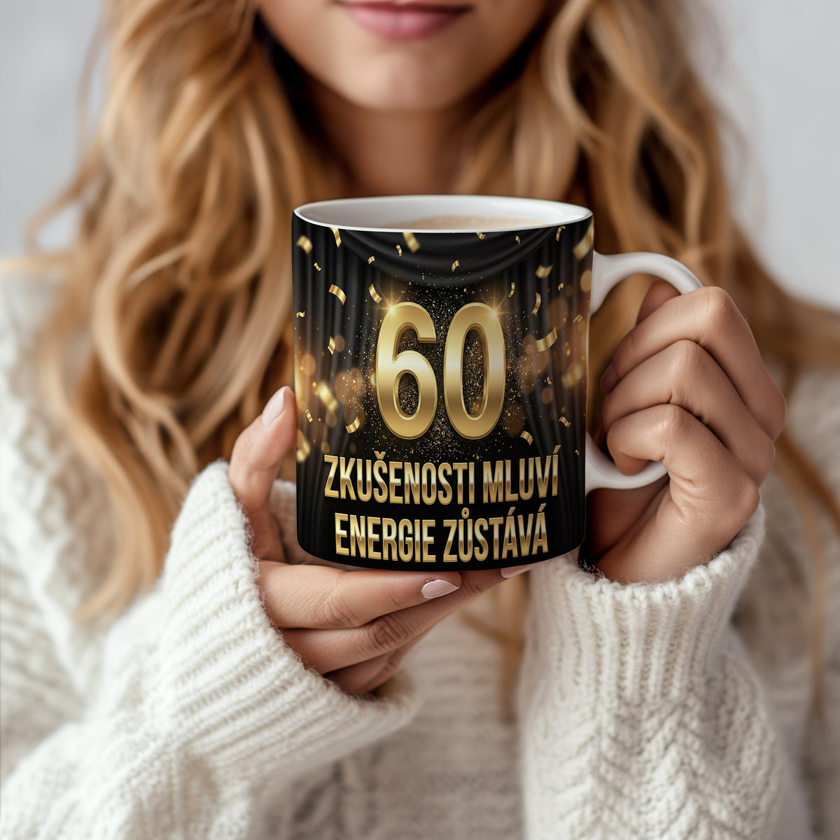 Narozeninový hrnek 60 let – ZKUŠENOSTI MLUVÍ, ENERGIE ZŮSTÁVÁ