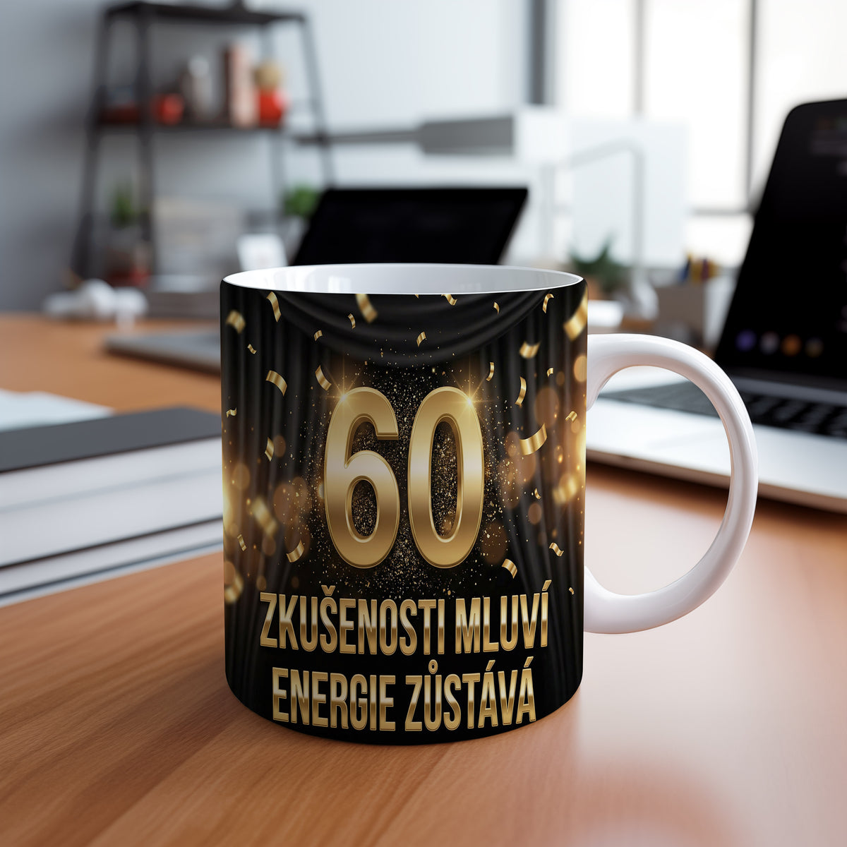 Narozeninový hrnek 60 let – ZKUŠENOSTI MLUVÍ, ENERGIE ZŮSTÁVÁ