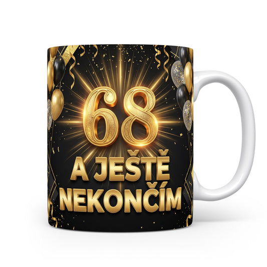 Narozeninový hrnek s číslem 68