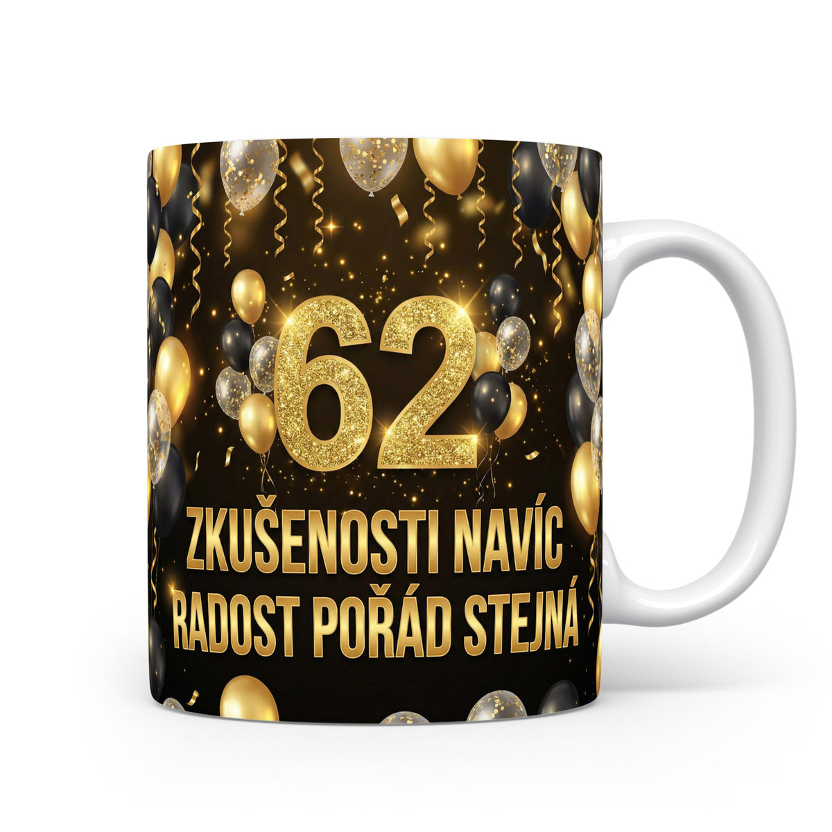 Narozeninový hrnek s číslem 62