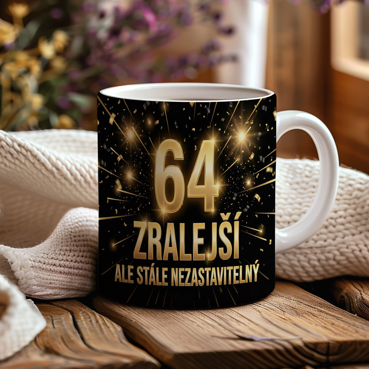 Narozeninový hrnek 64 let – ZRALEJŠÍ ALE STÁLE NEZASTAVITELNÝ