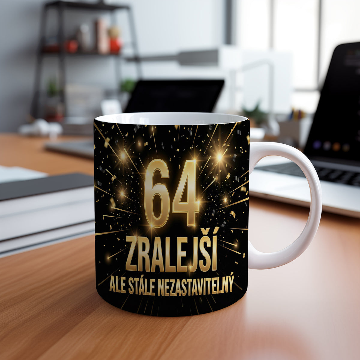 Narozeninový hrnek 64 let – ZRALEJŠÍ ALE STÁLE NEZASTAVITELNÝ