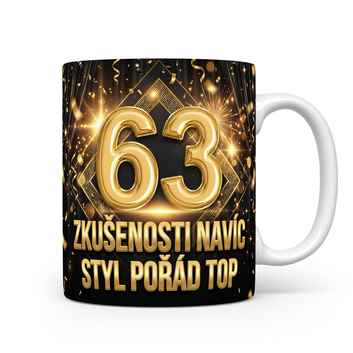 Narozeninový hrnek s číslem 63