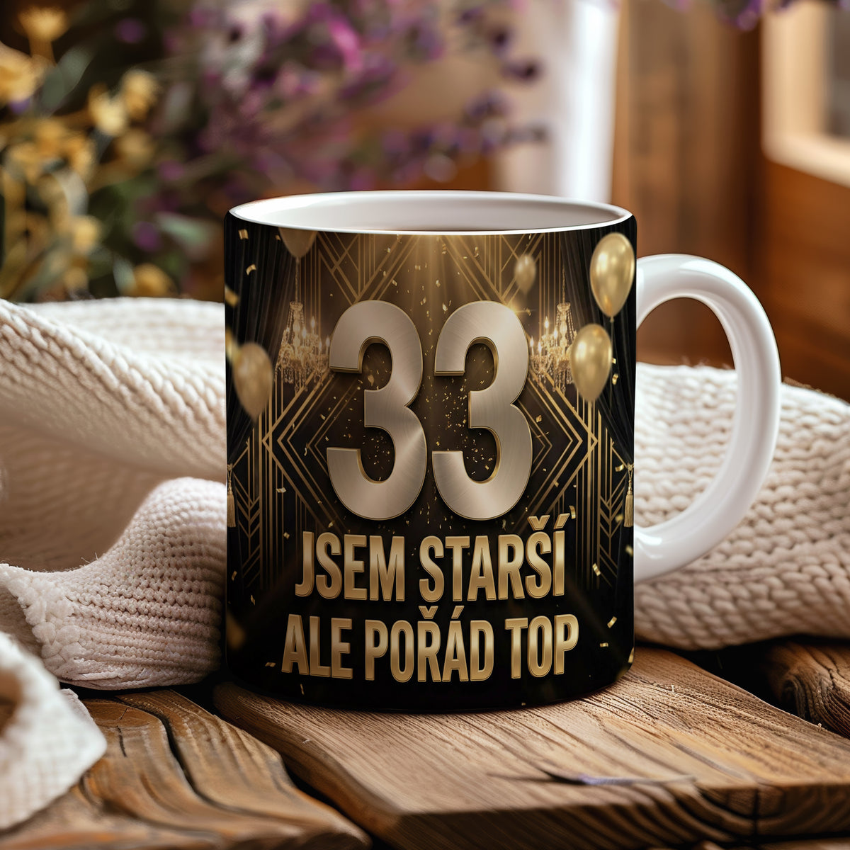 Narozeninový hrnek 33 let – JSEM STARŠÍ ALE POŘÁD TOP