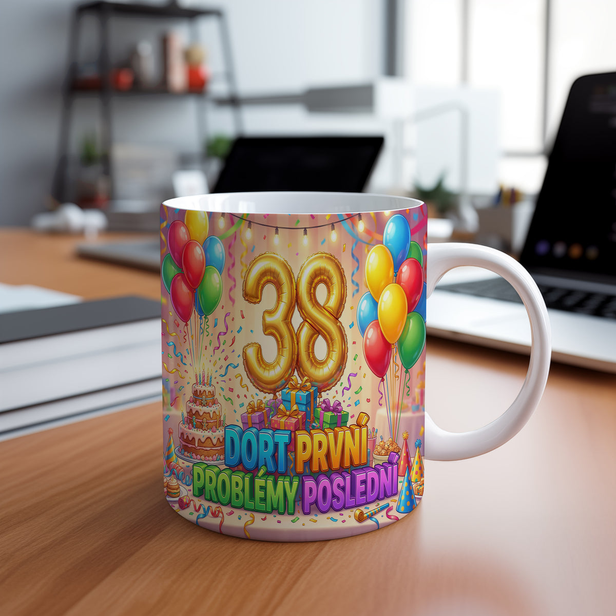 Narozeninový hrnek 38 let – DORT PRVNÍ PROBLÉMY POSLEDNÍ