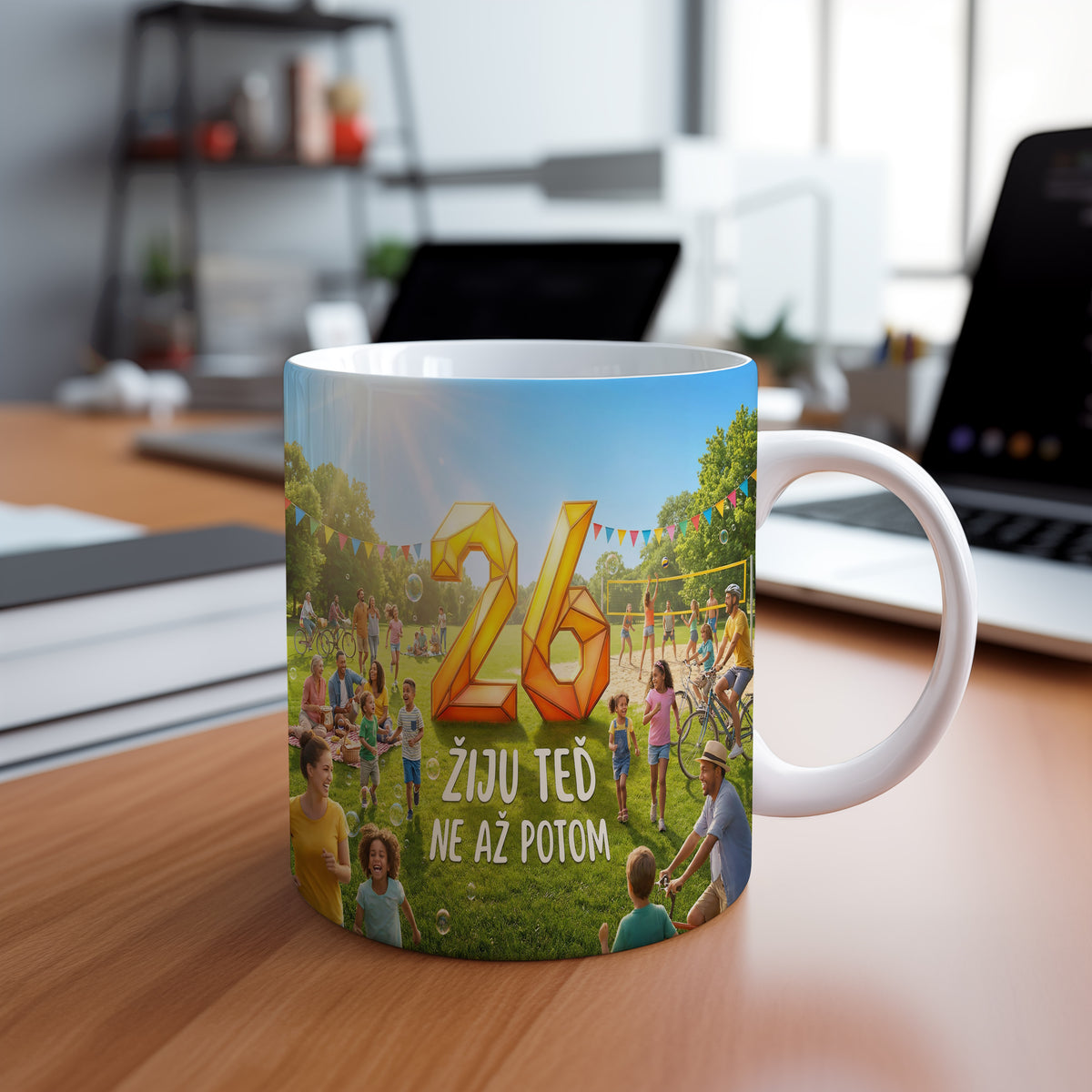 Narozeninový hrnek 26 let – ŽIJU TEĎ NE AŽ POTOM