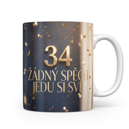 Narozeninový hrnek s věkem 34