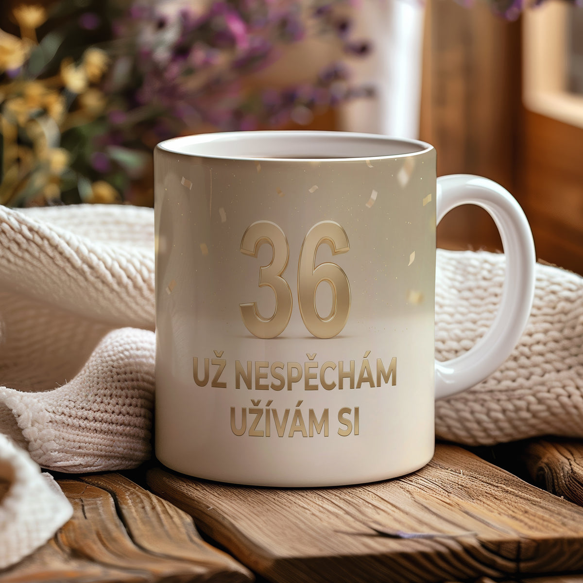 Narozeninový hrnek 36 let – UŽ NESPĚCHÁM UŽÍVÁM SI