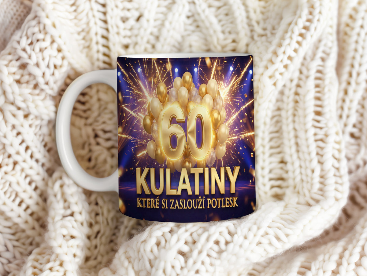 Narozeninový hrnek 60 let – KULATINY KTERÉ SI ZASLOUŽÍ POTLESK