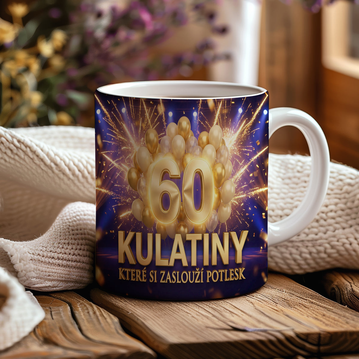 Narozeninový hrnek 60 let – KULATINY KTERÉ SI ZASLOUŽÍ POTLESK