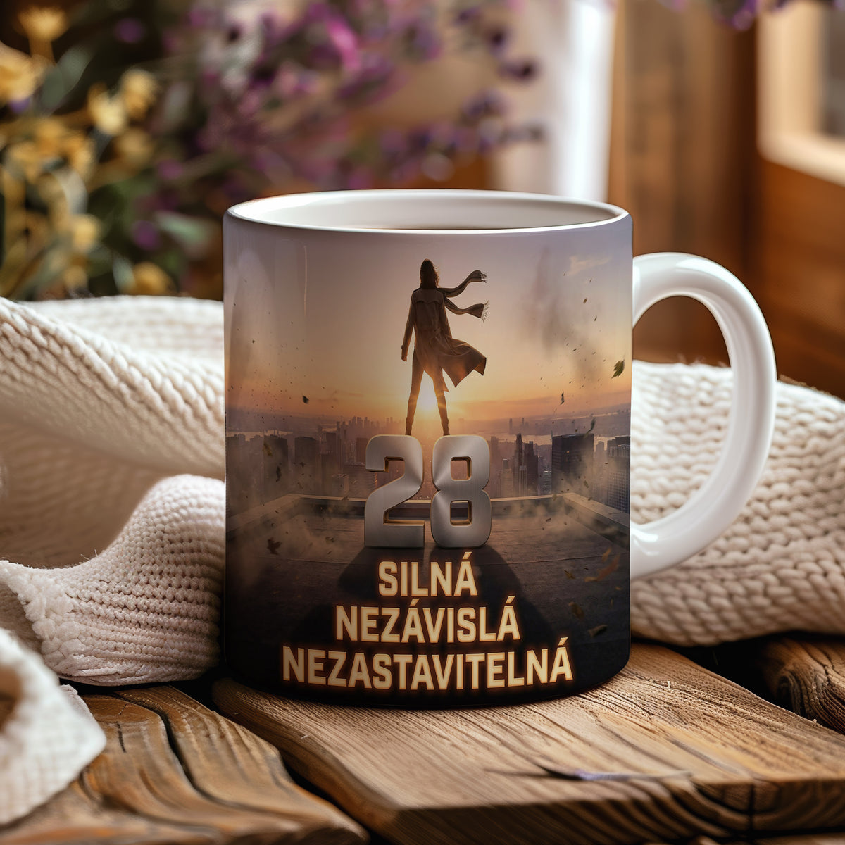 Narozeninový hrnek 28 let – SILNÁ NEZÁVISLÁ NEZASTAVITELNÁ