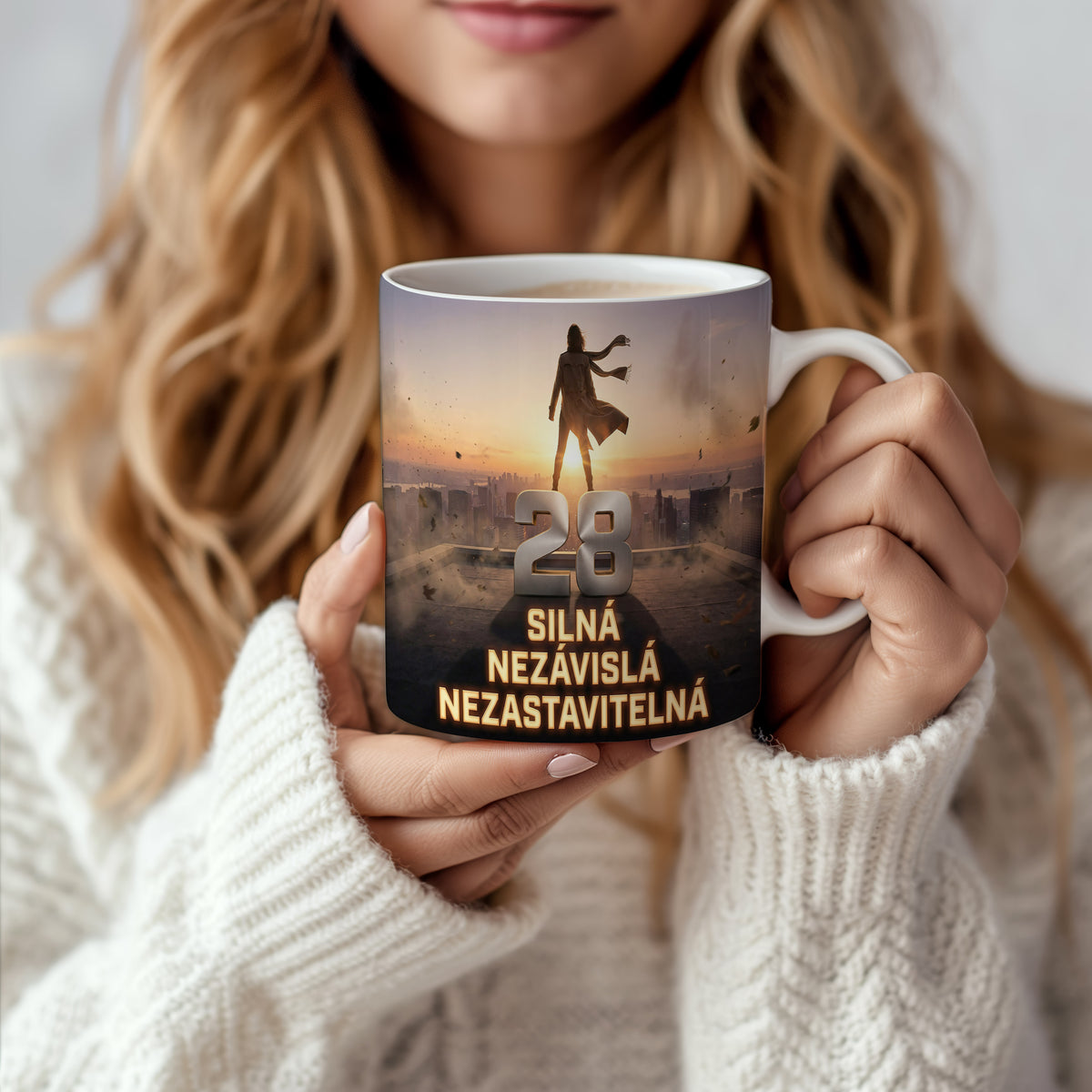 Narozeninový hrnek 28 let – SILNÁ NEZÁVISLÁ NEZASTAVITELNÁ