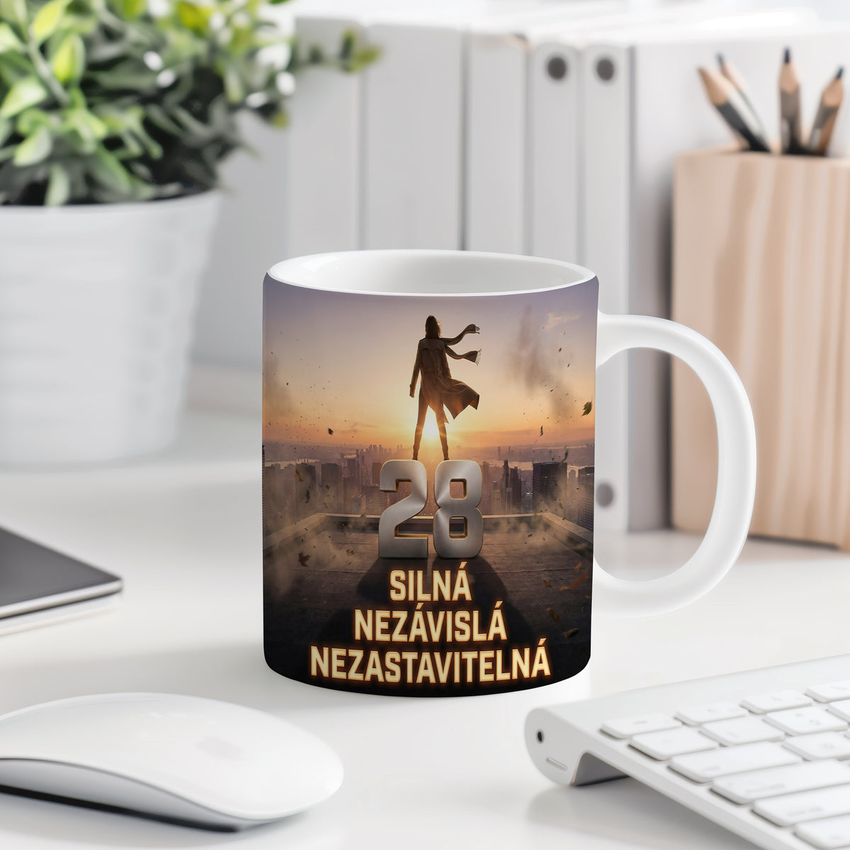 Narozeninový hrnek 28 let – SILNÁ NEZÁVISLÁ NEZASTAVITELNÁ