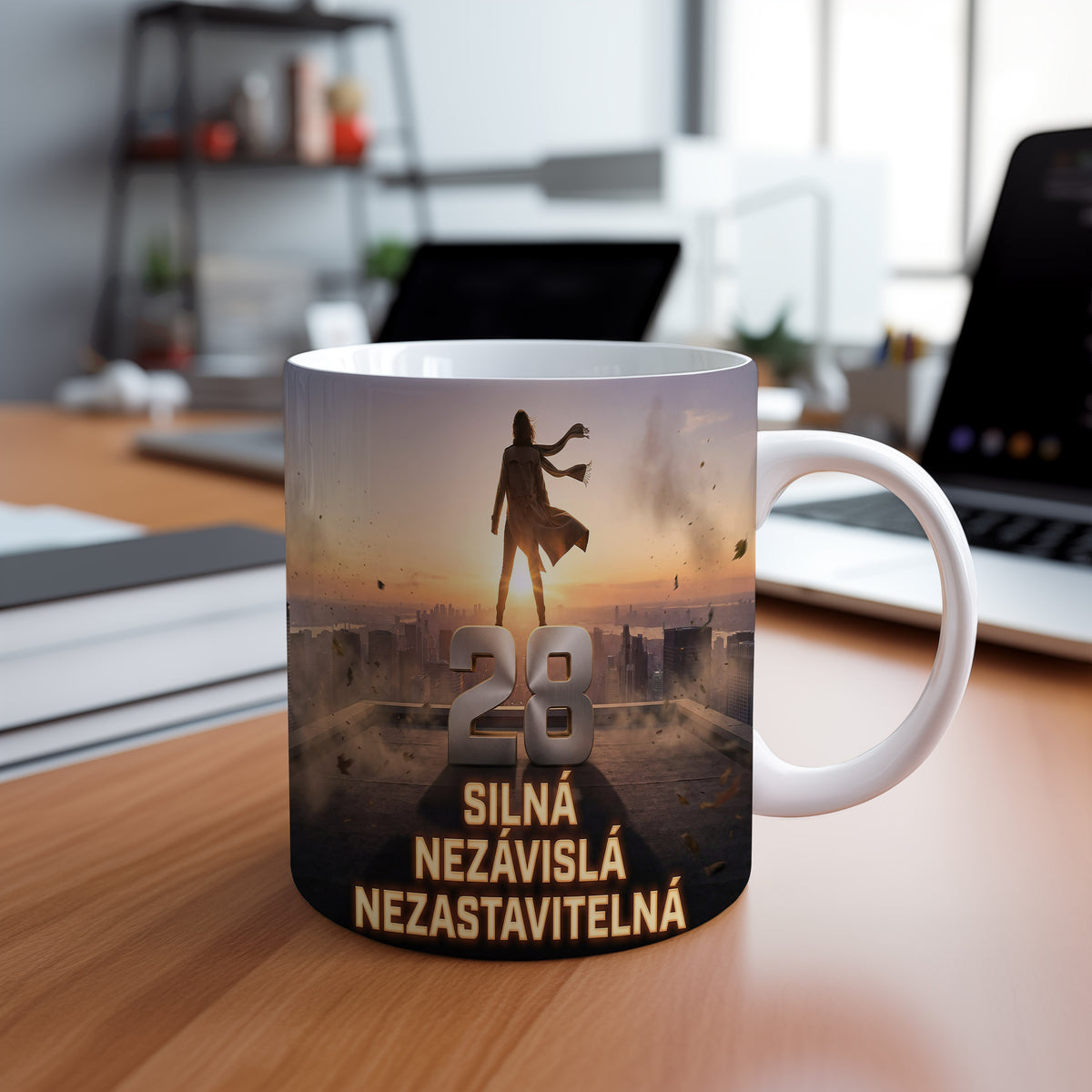 Narozeninový hrnek 28 let – SILNÁ NEZÁVISLÁ NEZASTAVITELNÁ