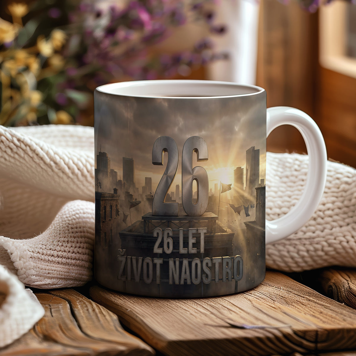 Narozeninový hrnek 26 let – 26 LET ŽIVOT NAOSTRO