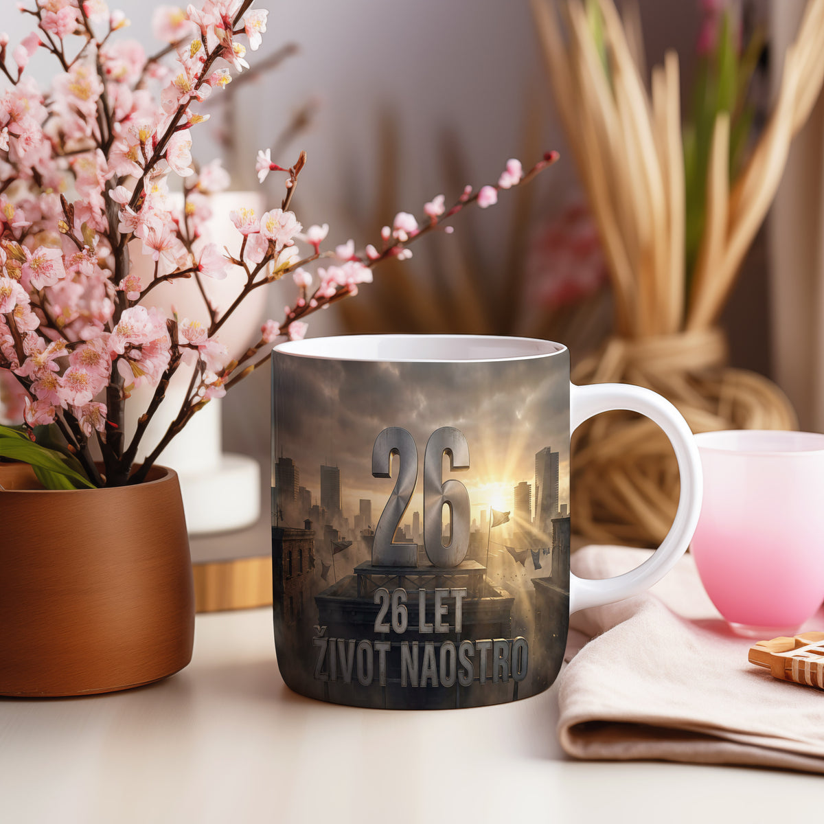 Narozeninový hrnek 26 let – 26 LET ŽIVOT NAOSTRO