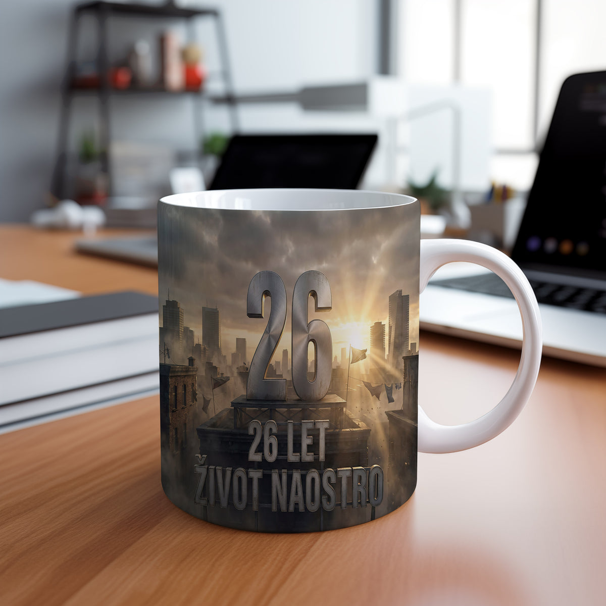 Narozeninový hrnek 26 let – 26 LET ŽIVOT NAOSTRO