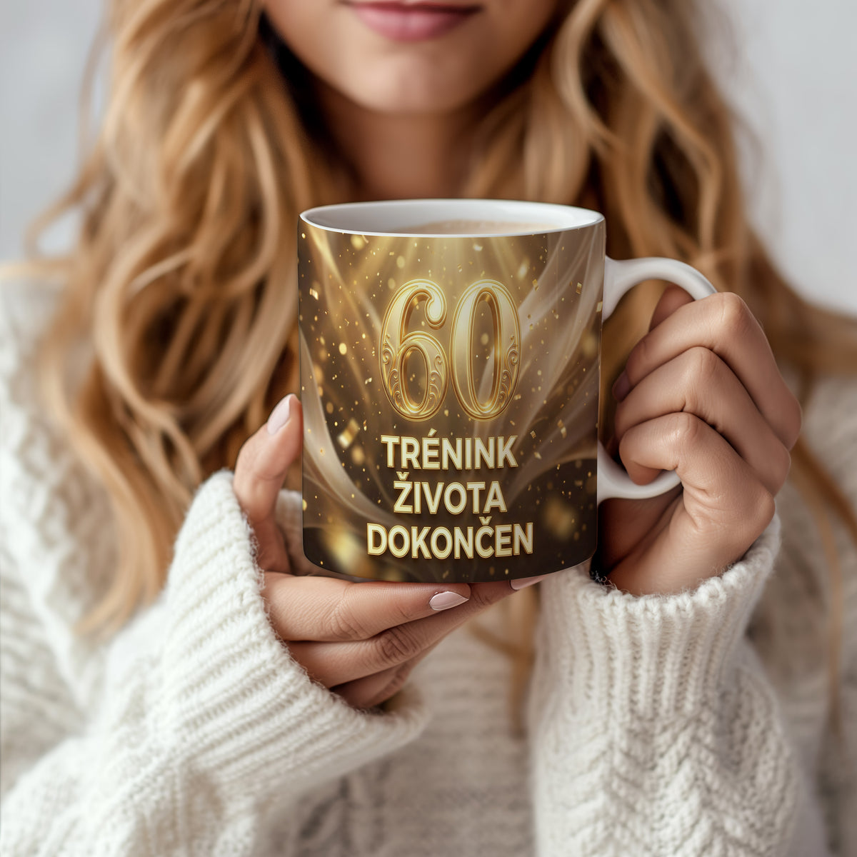 Narozeninový hrnek 60 let – TRÉNINK ŽIVOTA DOKONČEN